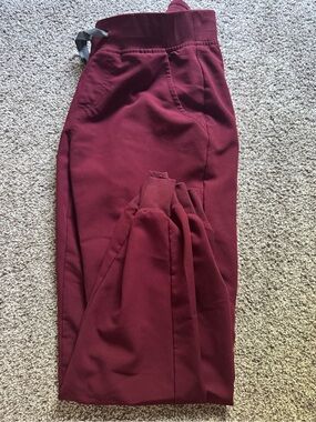 Bundle of 4 Figs Women's Burgundy Track Joggers